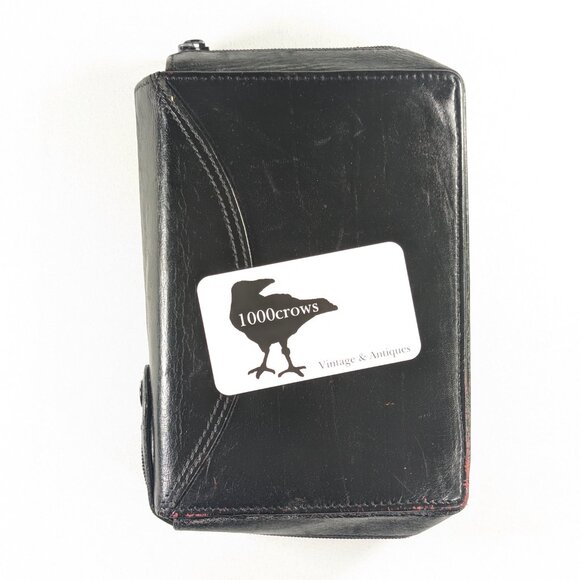 Christian Prayer book in black leather cover, vintage leather bible sleeve - Picture 13 of 13